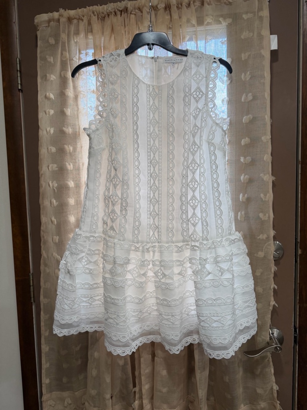 Endless Rose cottagecore Lace Trim Crochet Mini Dress White Size M Romantic - Picture 3 of 8